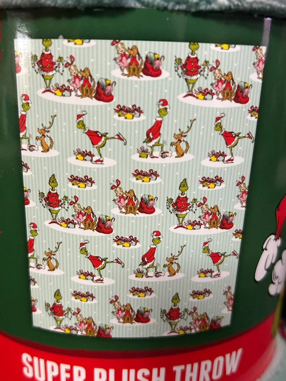 Grinch Print Super Plush Throw 46x60